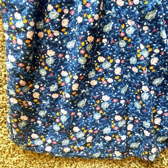 Knox Rose Floral Smocked Flower Keyhole Back Blouse Shirt Top Boho Cottagecore M - Picture 8 of 11